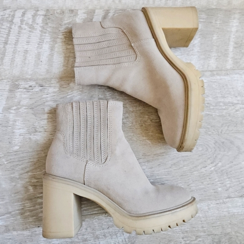 Dolce Vita Caster H2O Women's Suede Block Heel Ankle Boots - Picture 3 of 12